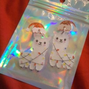 Cute Christmas Llama fashion earrings
